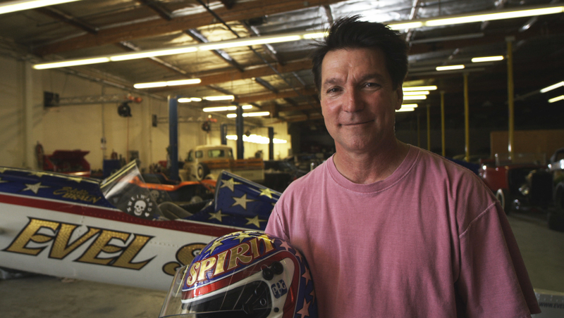 Eddie Braun with his Skycycle the “Evel Spirit.”